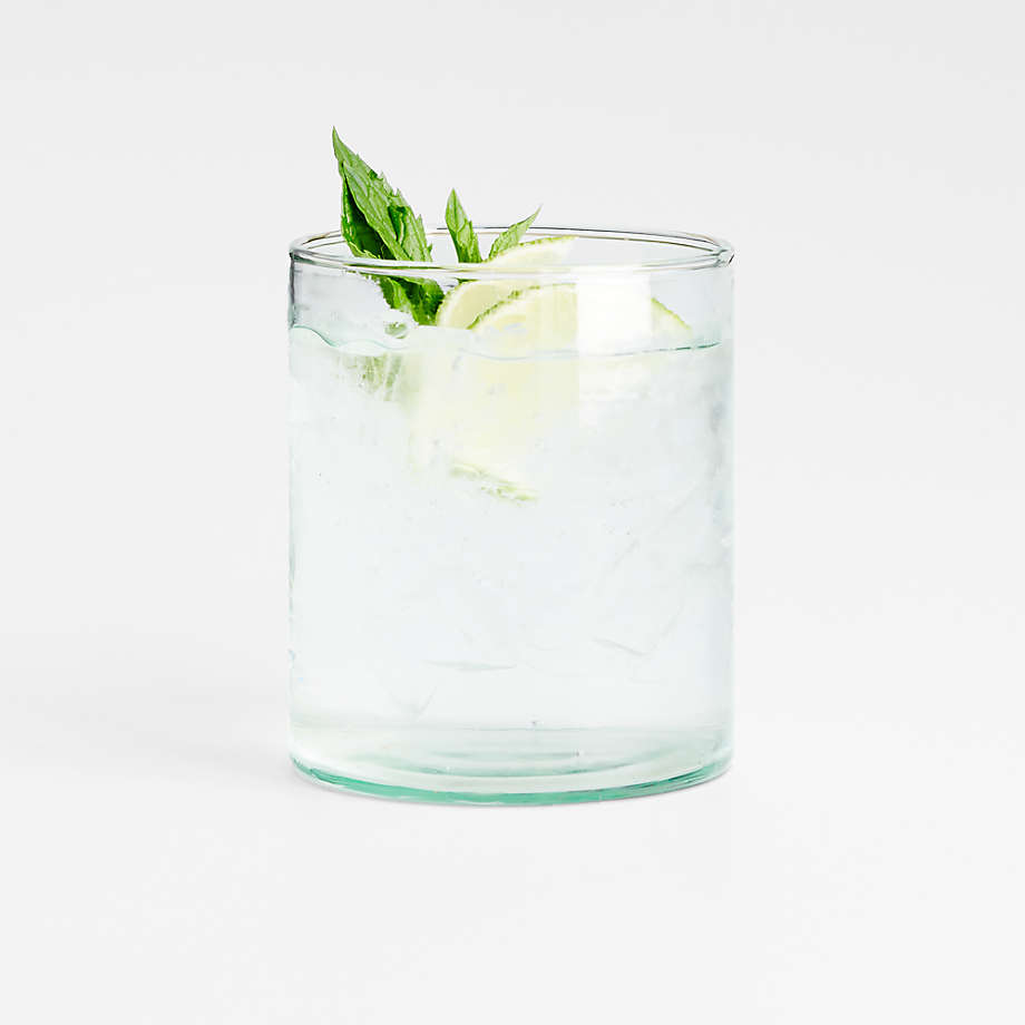 Lavinia Recycled Green Double Old-Fashioned Glass