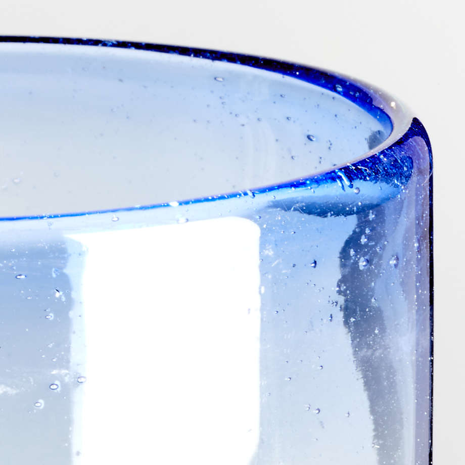 Pacifico Blue Rim Double Old-Fashioned Glass