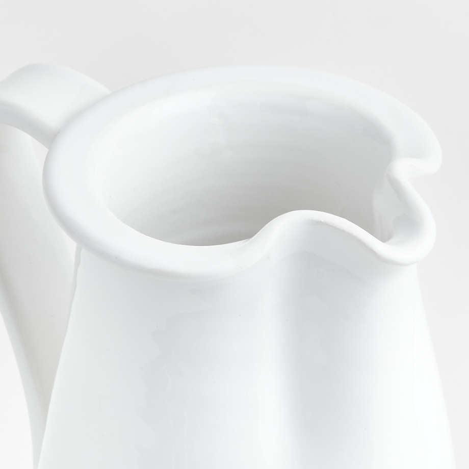 Sorrento White Ceramic Pitcher