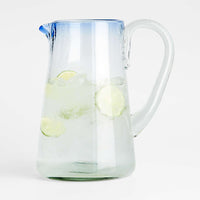 Thumbnail for Pacifico Blue Rim Glass Pitcher